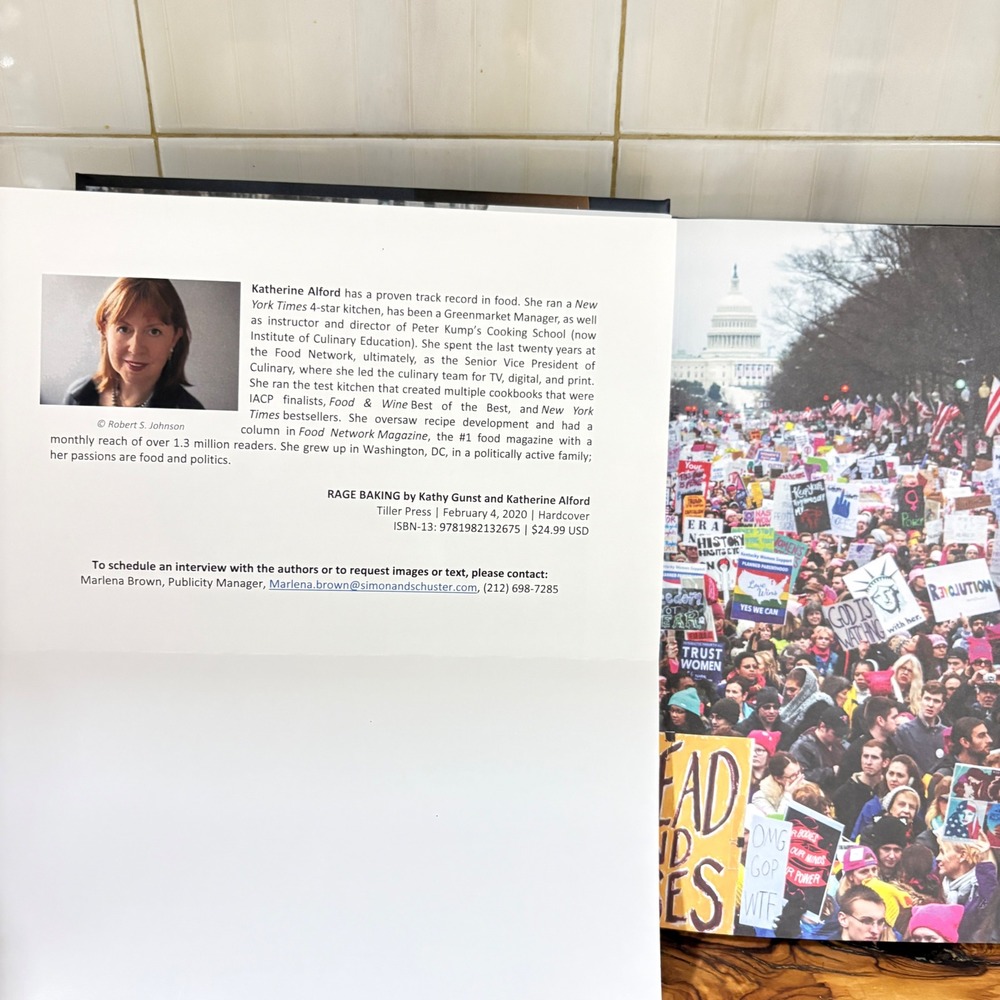 Rage Baking Kathy Gunst Alford 1st Printing REVIEW COPY Tiller Press + Press Kit - Picture 3 of 11